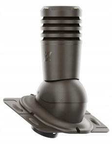 KOMINEK WENTYLACYJNY UNIWERSALNY ECOLINE Fi 125 C. BRĄZ 8019 + GUMA MFE-3