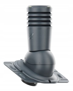 KOMINEK WENTYLACYJNY UNIWERSALNY ECOLINE Fi 125 ANTRACYT 7016 + GUMA MFE-3