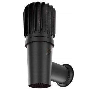 Kominek Ścienny ROTOLINE Boczny Fi 110 Czarny