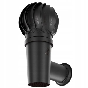 Kominek Ścienny ROTOLINE Boczny Fi 110 Czarny