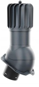 KOMINEK PODŁUŻNY OBROTOWY 150 DO BLACHY TRAPEZOWEJ T18 ANTRACYT RAL 7016