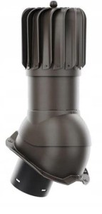 KOMINEK PODŁUŻNY OBROTOWY 150 DO BLACHY TRAPEZOWEJ T18 CIEMNY BRĄZ RAL 8019