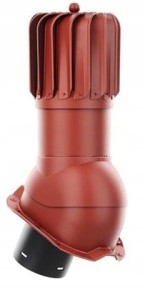 KOMINEK PODŁUŻNY OBROTOWY 150 DO BLACHY TRAPEZOWEJ T18 CZERWONY RAL 3009