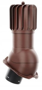 KOMINEK PODŁUŻNY OBROTOWY 150 DO BLACHY TRAPEZOWEJ T18 JASNY BRĄZ RAL 8017