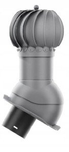 KOMINEK KULISTY OBROTOWY 150 DO BLACHY TRAPEZOWEJ T18 GRAFITOWY RAL 7024