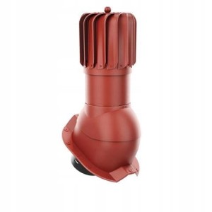 KOMINEK PODŁUŻNY OBROTOWY 150 DO BLACHY TRAPEZOWEJ T35 CZERWONY RAL 3009