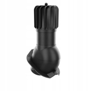 KOMINEK PODŁUŻNY OBROTOWY 150 DO BLACHY TRAPEZOWEJ T35 CZARNY