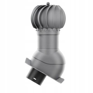 KOMINEK KULISTY OBROTOWY 150 DO BLACHY TRAPEZOWEJ T35 GRAFIT RAL 7024