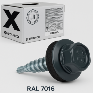 WKRĘTY FARMERSKIE ETANCO 4,8x20mm RAL 7016 250szt