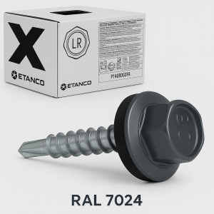 WKRĘTY FARMERSKIE ETANCO 4,8x35mm RAL 7024 250szt