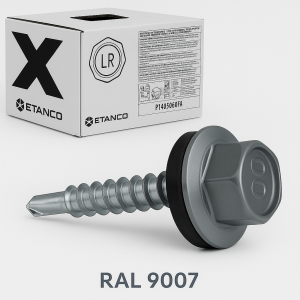 WKRĘTY FARMERSKIE ETANCO 4,8x35mm RAL 9007 250szt