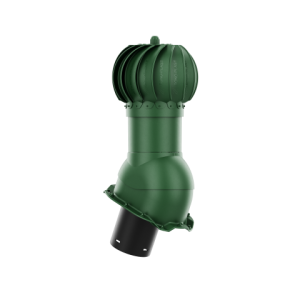 KOMINEK OBROTOWY KULISTA FI 150 do Blachy Trapezowej T14 RAL 6020 Zielony