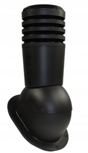 KOMINEK WENTYLACYJNY Ø 150mm NA POKRYCIA PŁASKIE (CZARNY 9005)