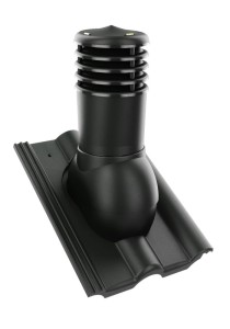 KOMINEK WENTYLACYJNY ⌀ 150mm DO DACHÓWKI BRAAS ROMAŃSKA CZARNY