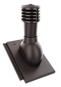 KOMINEK WENTYLACYJNY ⌀ 125mm DO DACHÓWKI BRAAS TEGALIT BRĄZ