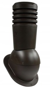 KOMINEK WENTYLACYJNY Ø 125mm DO POKRYĆ PŁASKICH (BRĄZOWY RAL 8019)