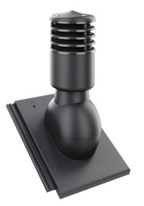 KOMINEK WENTYLACYJNY  OC. ⌀ 125mm DO DACHÓWKI BRAAS TEGALIT  ANTRACYT