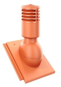 KOMINEK WENTYLACYJNY  OC. ⌀ 125mm DO DACHÓWKI BRAAS TEGALIT  CEGLASTY