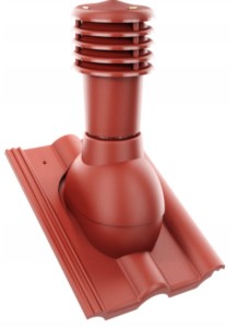 KOMINEK WENTYLACYJNY ⌀ 125mm DO DACHÓWKI EURONIT EXTRA WIŚNIA