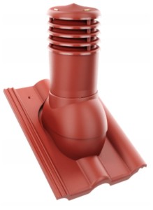 KOMINEK WENTYLACYJNY ⌀ 150mm DO DACHÓWKI EURONIT EXTRA WIŚNIA