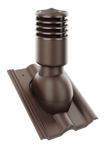 KOMINEK WENTYLACYJNY  OC. ⌀ 125mm DO DACHÓWKI EURONIT EXTRA BRĄZ