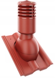 KOMINEK WENTYLACYJNY  OC. ⌀ 125mm DO DACHÓWKI EURONIT EXTRA WIŚNIA