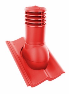 KOMINEK WENTYLACYJNY ⌀ 150mm DO DACHÓWKI IBF "S"  CZERWONY