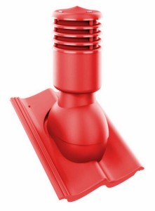 KOMINEK WENTYLACYJNY  OC. ⌀ 125mm DO DACHÓWKI BAŁTYCKA "S"  CZERWONY