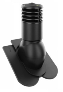 KOMINEK WENTYLACYJNY  OC. ⌀ 150mm KARPIÓWKA KORONKA CZARNY