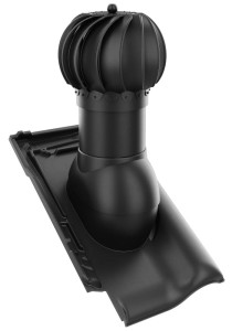 KOMINEK OBROTOWY KULISTY Ø 150 mm WIENERBERGER ALEGRA 9V CZARNY