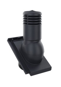 KOMINEK ALUMINIOWY 125 CREATON DOMINO CZARNA MATOWA ANGOBA