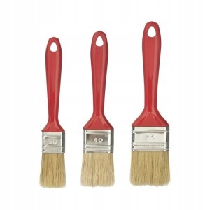 ZESTAW 3 PĘDZLI DO FARB ROZPUSZCZALNIKOWYCH MALWO