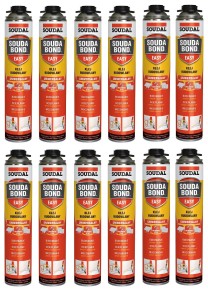 12x SOUDAL KLEJ BUDOWLANY SOUDABOND EASY PISTOLET