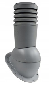 KOMINEK WENTYLACYJNY Ø 125mm DO POKRYĆ PŁASKICH (SZARY RAL 7036)